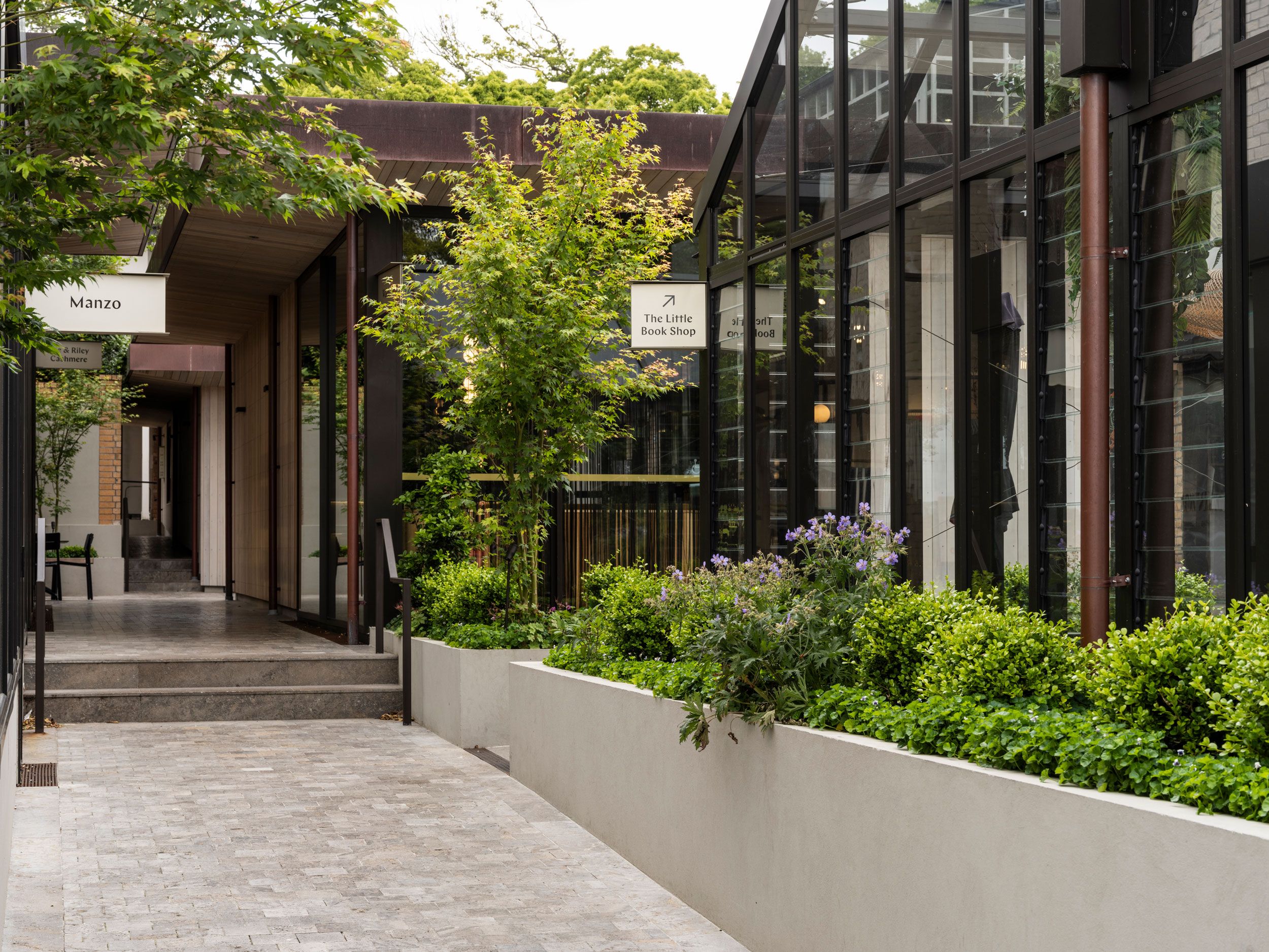 A planting scheme for 1050, a boutique urban enclave in the heart of Remuera Village by Jared Lockhart Design.